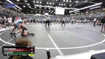 95 lbs Champ. Round 1 - Cole Simpson, Black Fox Wrestling Academy vs Tyton Ray, Prodigy Elite