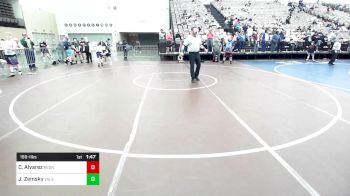 190-I lbs Semifinal - Cristian Alvarez, RedNose Wrestling School vs Jake Zemsky, Yale Street