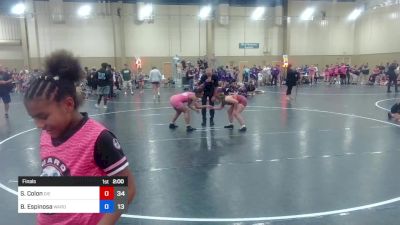 118 lbs Final - Sophie Colon, Die Hard Wrestling vs Beyonce` Espinosa, Ward Girls Wrestling