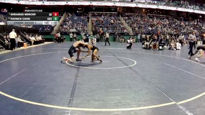 3A 120 lbs Champ. Round 1 - Patrick Cook, Eastern Guilford vs Sheamus Mercer, Swansboro High School