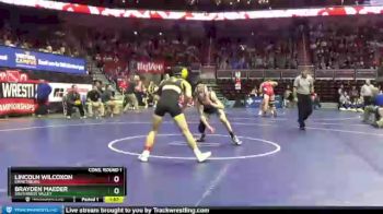 1 lbs Cons. Round 1 - Lincoln Wilcoxon, Emmetsburg vs Brayden Maeder, Southwest Valley