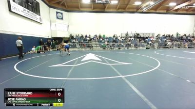 157 lbs Cons. Semi - Jose Farias, Cal State Bakersfield vs Zane Stoddard, San Francisco State