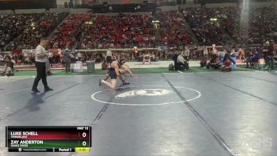 3A 182 lbs Quarterfinal - Zay Anderton, Snake River vs Luke Schell, Timberlake