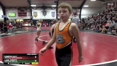 Cons. Round 1 - Landyn Lilly, Mediapolis Youth Wrestling vs Lane Christy, Camp Point Kids Club