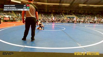 82 lbs Quarterfinal - Markee Gomez, Sebolt Wrestling Academy vs Hadlee Worrell, Big Game Wrestling Club