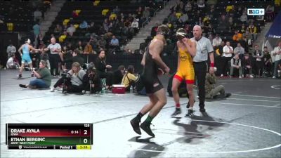 125 lbs Semifinal - Ethan Berginc, Army West Point vs Drake Ayala, Iowa
