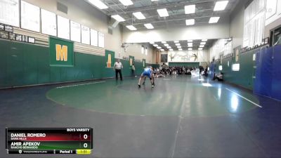 132 lbs Champ. Round 1 - Daniel Romero, Dana Hills vs Amir Apekov, Rancho Bernardo