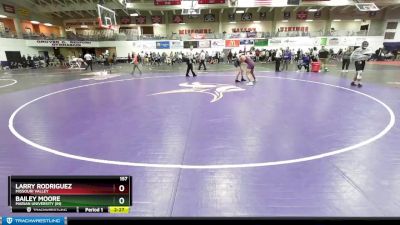 157 lbs Cons. Round 4 - Bailey Moore, Marian University (IN) vs Larry Rodriguez, Missouri Valley