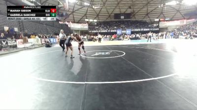 Girls 4A 155 lbs Cons. Round 3 - Gabriela Sanchez, Davis (Girls) vs Mariah Gibson, Yelm (Girls)