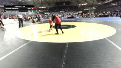 Girls 3A 170 lbs 3rd Place Match - Aisha Hussein, Kent Meridian (Girls) vs Makayla Finch, Stanwood (Girls)