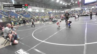 54 lbs Consi Of 8 #1 - Carsyn Haley, Bear Cave WC vs Samuel Jimenez, North Park Middle School