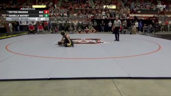 100 lbs Champ. Round 1 - Isabella Matney, Burlington Hs vs Peyton Brazzle, Wamego HS