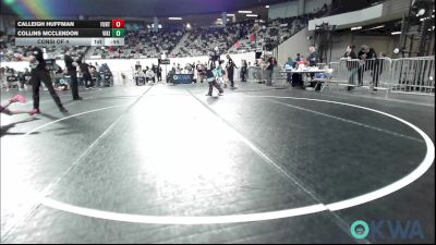 70 lbs Consi Of 4 - Calleigh Huffman, Fort Gibson Youth Wrestling vs Collins Mcclendon, Viking Wrestling Club