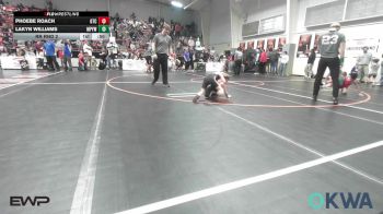 55-60 lbs Rr Rnd 2 - Phoebe Roach, Grove Takedown Club vs Lakyn Williams, Mannford Pirate Youth Wrestling