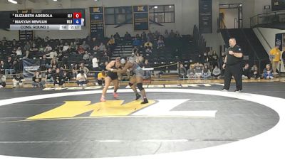 160 lbs Cons. Round 3 - Makyah Newlun, West Liberty vs Elizabeth Adebola, Alvernia