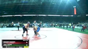 D2-285 lbs Cons. Round 2 - Vincent Ragona, De La Salle Collegiate vs Adin Young, Plainwell HS