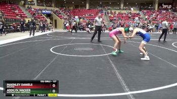 127 lbs Quarterfinal - Addilyn Wacker, Mustang Elite Wrestling vs Makinley Daniels, Bullpup