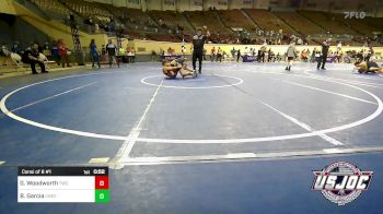 110 lbs Consi Of 8 #1 - Garet Woodworth, Tuttle Wrestling Club vs Braxton Garcia, Checotah Matcats