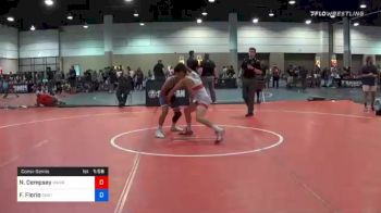 126 kg Consolation - Nicolas Dempsey, Warrior Wrestling Club vs Frankie Florio, Sheldon Wrestling Academy Training