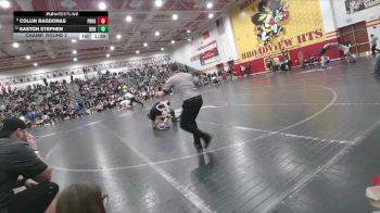 106 lbs Champ. Round 2 - Collin Bagdonas, Perrysburg vs Easton Stephen, Barnesville