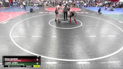 217 lbs Champ. Round 2 - Ryan George, Montgomery High School vs Caden James, American Canyon High School