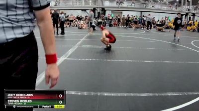 126 lbs Round 5 (8 Team) - STEVEN ROBLES, Team Arizona vs Joey Kokolakis, Full Circle Green