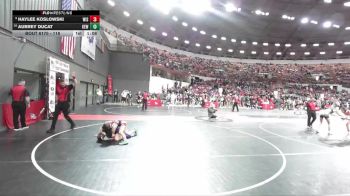 118 lbs Cons. Round 3 - Haylee Koslowski, Wisconsin vs Aubrey Ducat, Kewaunee
