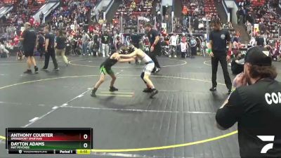 61 lbs Cons. Round 4 - Anthony Courter, Springport Spartans vs Dayton Adams, Mat Psychos