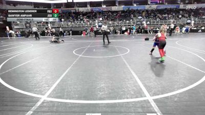 53 lbs Semifinal - Remington Lederer, Prescott Valley BigHorns vs Sawyer Amfahr, Jesup Mat Club