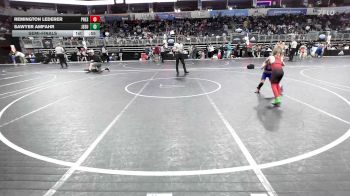 53 lbs Semifinal - Remington Lederer, Prescott Valley BigHorns vs Sawyer Amfahr, Jesup Mat Club