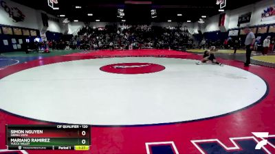 120 lbs Champ. Round 1 - Simon Nguyen, Sierra Vista vs Mariano Ramirez, Yucca Valley