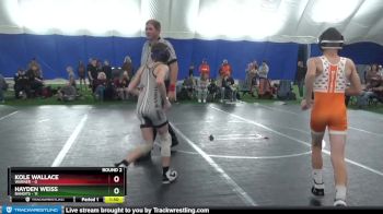 84 lbs Round 2 (10 Team) - Hayden Weiss, Bandits vs Kole Wallace, Warner