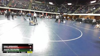 56 lbs Quarterfinal - Mason Croushorn, Powerhouse Wrestling Club vs Issac Hernandez, Bettendorf Wrestling Club