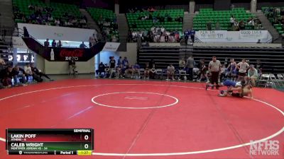 122 lbs Semifinals (16 Team) - Lakin Poff, Athens vs Caleb Wright, Mortimer Jordan HS