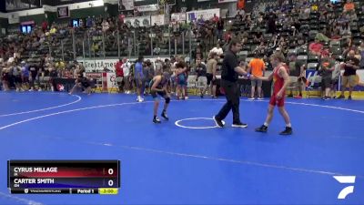 87 lbs Semifinal - Cyrus Millage, IA vs Carter Smith, OH