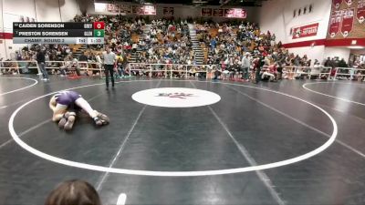 165 lbs Champ. Round 2 - Preston Sorensen, Glenrock vs Caiden Sorenson, Greybull/Riverside