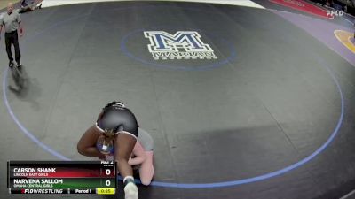 3rd Place Match - Narvena Sallom, Omaha Central Girls vs Carson Shank, Lincoln East Girls