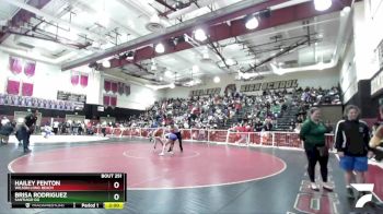 130 lbs Champ. Round 2 - Brisa Rodriguez, Santiago GG vs Hailey Fenton, Wilson Long Beach