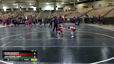 70 lbs Semifinal - Jon Michael Gant, Elevate Wrestling Club vs Oliver Burnett, Cougar Wrestling Club