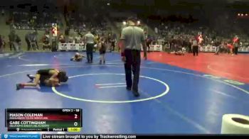 58 lbs Champ. Round 2 - Mason Coleman, Highlander Youth Wrestling vs Gabe Cottingham, Oklahoma Wrestling Academy
