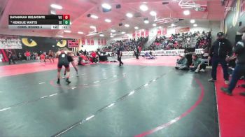 125 lbs Cons. Round 4 - Kenslie Watts, San Clemente vs Savannah Belmonte, Vista