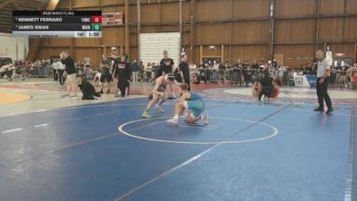 120 lbs Semifinal - Bennett Ferraro, Tdwc vs James Swan, Maine Premier Wrestling Club