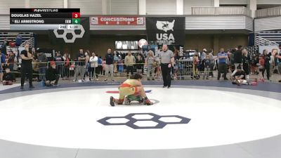 92 lbs Champ. Rd Of 16 - Eli Armstrong, East Idaho Elite Wrestling Club vs Douglas Hazel
