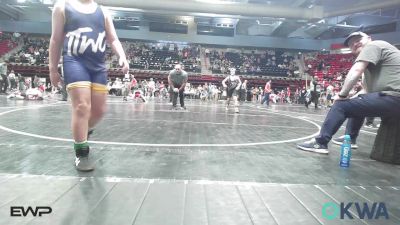 100 lbs Semifinal - Elliott Gibson, Owasso Takedown Club vs Tidus Daniel, Hilldale Youth Wrestling Club