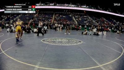 1A 215 lbs Semifinal - Aaron Ruiz-angel, Mount Airy High School vs Connor Brinkley, Jimmy C. Draughn High School