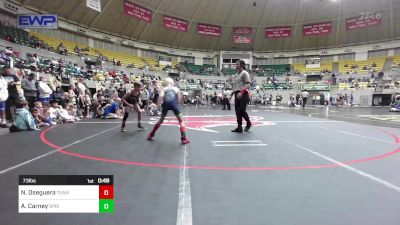 73 lbs Quarterfinal - Nico Oseguera, Team Conquer Wrestling vs Abram Carney, Springdale Youth Wrestling Club