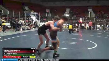 130 lbs Round 2 (4 Team) - Gauge Vincke, Bad Bass vs Trenton Phillips, Portage Pounders