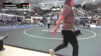 125 lbs Champ. Round 1 - Isabella Garrity, Norton Community HS vs Hailei Fortman, Mound City- Jayhawk Linn Hs