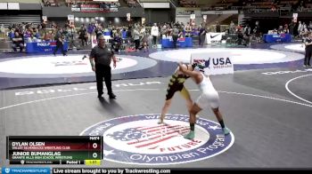 182 lbs Quarterfinal - Junior Bumanglag, Granite Hills High School Wrestling vs Dylan Olsen, Valley Silverbacks Wrestling Club