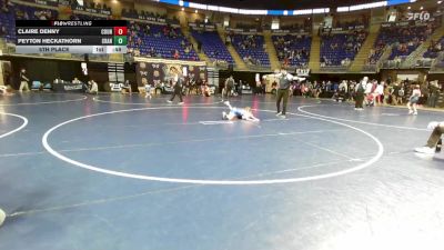 55 lbs 5th Place - Claire Denny, Council Rock vs Peyton Heckathorn, Cranberry